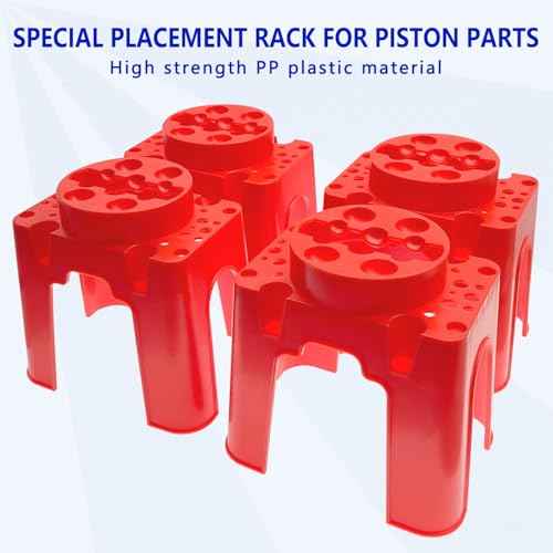 ZKTOOL 4Pcs Valve Piston Funnel Parts Display Rack, Valve Storage Rack and Piston Storage Rack, Cylinder Screw Display Rack, Piston Parts Special Placement Rack
