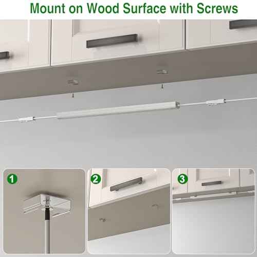 AIBOO Under Cabinet Lighting, Dimmable 12 inch Under Counter Lights, 120V Plug in & Hardwired, Linkable LED Closet Lights for Kitchen, Shelf, Workbench, Desk,Cupboard,Garage (6 PCS), Warm White 3000K