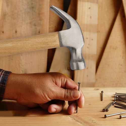 5 Packs 16 OZ Claw Hammer with Wood Handle, Perfect Gift for Your Husband, Dad, or Friends! Ideal for Woodworking, Repairing, and Nailing. by GENHAKON.