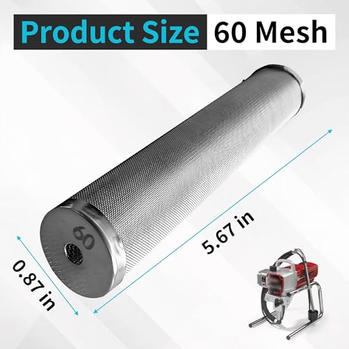 5 Pack 730-067 60 Mesh Fluid Manifold Filter Compatible with Titan Impact 440, 740, 1040i, 640i, 840i, Elite 2000, PowrPin 3500, 5500, and More Models Paint Sprayer Filter
