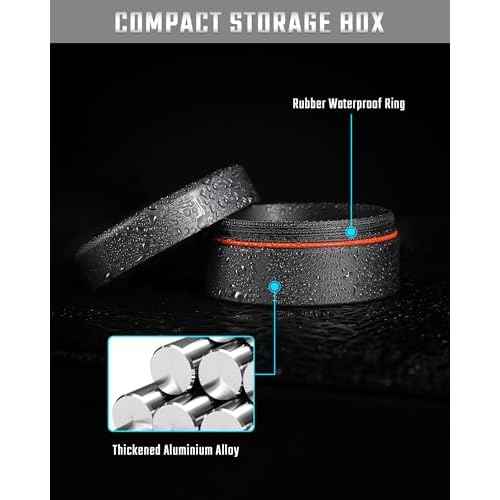 MecArmy EB35A Small Aluminum Storage Box, IPX8 Waterproof with Lid, Heavy Duty EDC Utility Storage Box for Tool Accessories, Jewelry, Gadgets, Small Essentials, Portable & Anti-Scratch - Gray