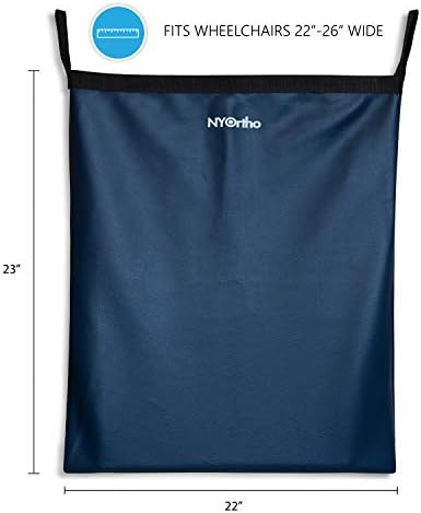 NYOrtho Wheelchair Foot-Rest Extender Elevating Pad - Leg Cushion Protector + Carrying Bag | Secures Easily with Quick-Release Strap Seat Widths 22" - 24" + Carrying Bag, 1" Foot Platform