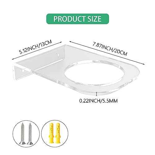 BiJun Basketball Holder Wall Mount, Acrylic Football Display Rack, Clear Ball Storage Hanger Wall Mount, for Football, Basketball, Volleyball, Rugby and Soccer