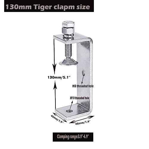 Clamp Heavy Duty Tiger Clamp Metal C Clamps Woodworking C-Clamp With Wide Jaw Opening (130MM)£¬2PCS