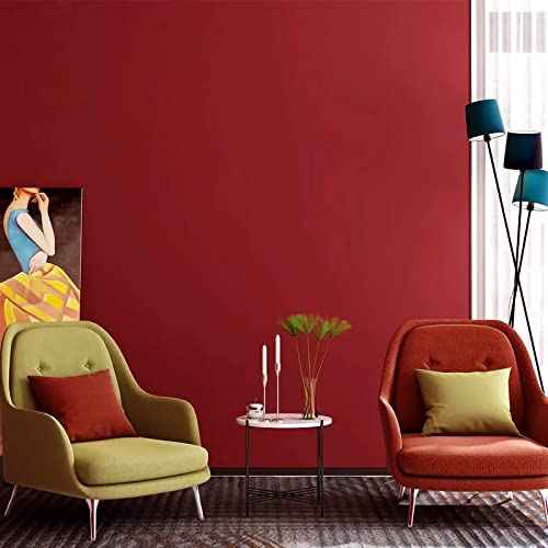 15.7" x 118" Thicken Red Contact Paper - Solid Color Peel and Stick Wallpaper for Cabinets and Countertops