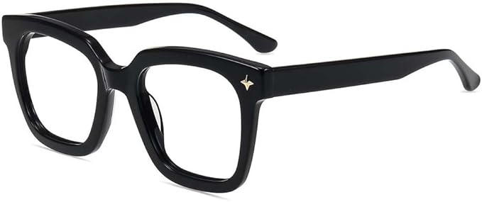 Firmoo Oversized Blue Light Glasses for Women Men Large Frame Anti Eyestrain & UV Protection Computer Gaming Blue Blocker Eyeglasses(Black)