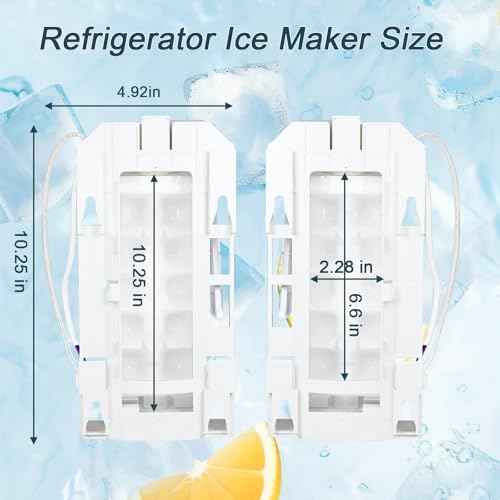Upgraded 243297609 243297613 Ice Maker Replacement Parts Compatible with Electrolux Refrigerator Ice Maker Assembly, Replacement for 243297603 243297606 243297607
