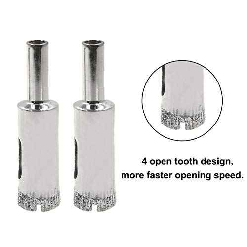 5pcs 1/2-Inch / 13mm Diamond Drill Bits, Small Diamond Hole Saw Hollow Core Drill Bits for Glass Ceramic Porcelain Tiles Marble Granite Quartz