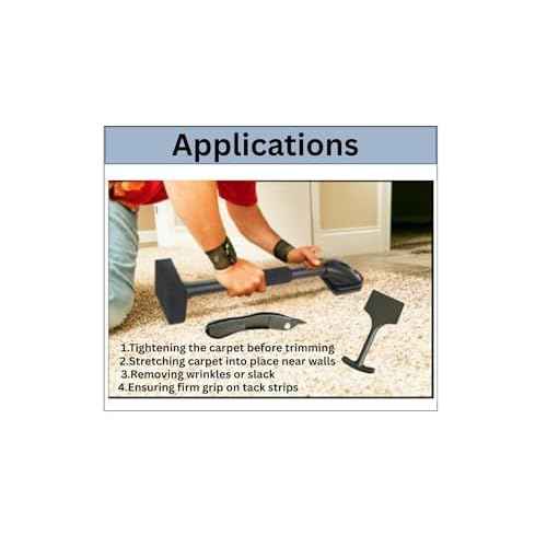 ZY457 18 Inch Economy Carpet Stretcher Knee Kicker with Protective Buffer Pad, Black