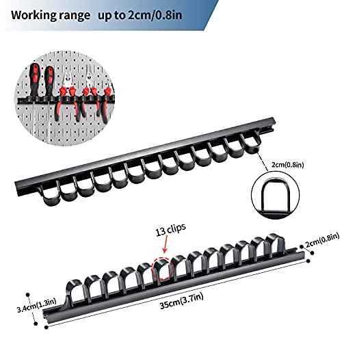 3-H Screwdriver Organizer,6 Pack Screwdriver Holder,Tool Holder,Tool Organizer Wall Mount for Wrench Plier Screwdriver Organization for Craftsman Gift
