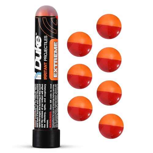 Duke Extreme Non-Lethal 68 Caliber Projectiles OC Spray Balls, Pepper Spray Self Defense Balls, Pepper Spray Balls, 68 Caliber Self Defense Balls, Non Lethal Ammo (1% OC+4% PAVA - 7 Count)