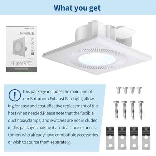 Bathroom Vent Fan with Light, Bathroom Exhaust Fan with LED Light Adjustable, Quiet 1.0 Sones Three Color Temperatures 2700k/4000k/5700k, 110 CFM,Ceiling Mount Ventilation for Home/Bath/Office