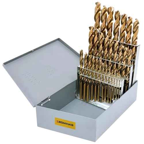 Cobalt Drill Bit Set - 29Pcs M35 High Speed Steel Twist Drill Bits for Hardened Metals, Stainless Steel, Cast Iron and Wooden Plastics with Metal Index Storage Box, 1/16"-1/2"