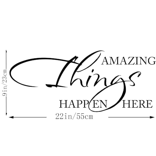 Amazing Things Happen Here Vinyl Wall Decal Stickers Saying Home Decor Quotes