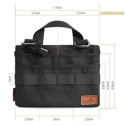 VIPERADE VE5 Slim EDC Pouch with 7 Pockets, Mens Pocket Organizer Multitool Pouch, Mini Crossbody Messenger Bag (No Strap)