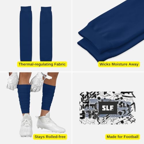 SLEEFS Football Leg Sleeves [1 Pair] - For Adult & Youth - Calf Compression Sleeves for Men and Boys