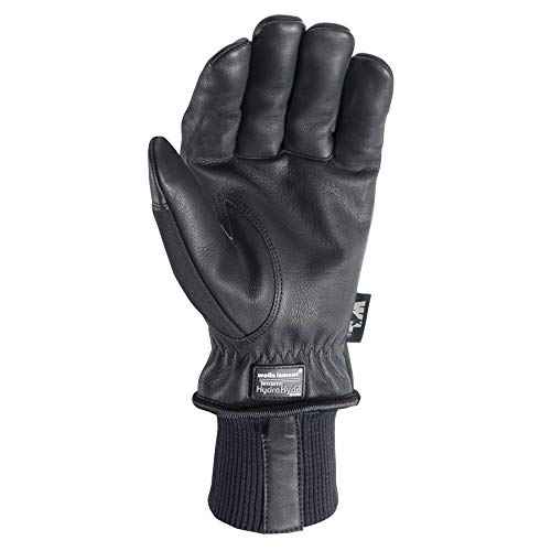 Wells Lamont Men's HydraHyde Black Leather Palm Winter Work Gloves, Extra Large 1206XLK