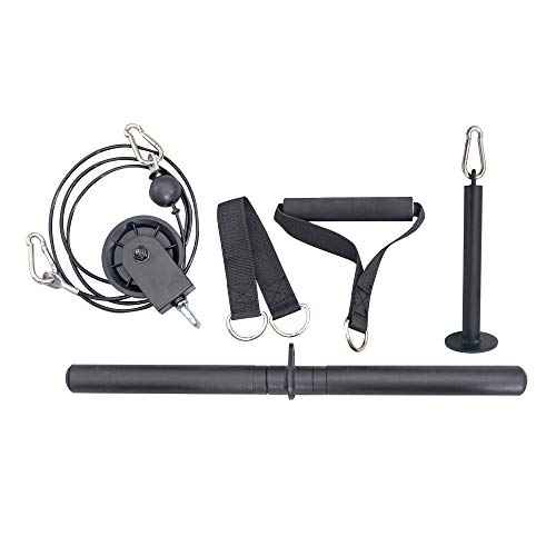 Sunny Health & Fitness Power Cage Squat Rack Upgrade Attachments, Dip Bar, Plate Bar Holder, Belt Squat, J Hook, Lat, Adapter, U Ring, Pull Up Bar, Landmine, Captain's Chair, Tricep Rope For Home Gym