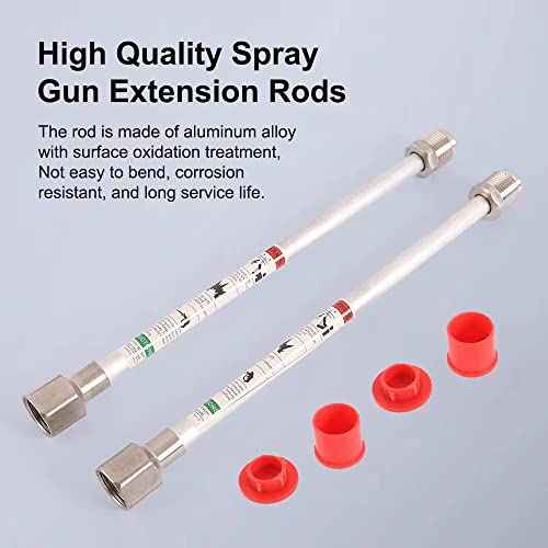Airless Paint Sprayer Tip Extension Wand Extension Rod for Sprayer Airless Nozzle Extension Spray Gun Paint 2Pcs x 30CM (11.8Inch)