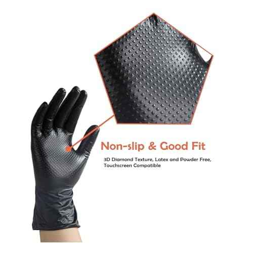 10 Mil Nitrile Gloves Disposable Heavy Duty Rubber Chemical Resistance Gloves for Mechanic