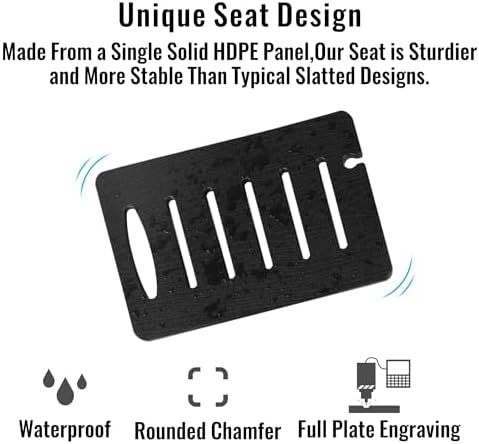 HDPE Waterproof Shower Bench,Shower Seats for Adults Shaving Legs,Shower Stool for Inside Shower 300 Lbs Capacity Black