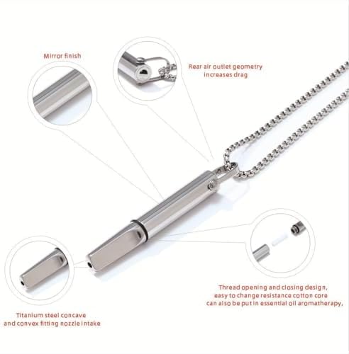 Breathing Necklace Classic Shift, Breathe Free Necklace with Fruit Flavour Cotton Core, for Mindfulness and Relaxation, Habitual Breath Practice, Anxiety Relief Breathing Tool