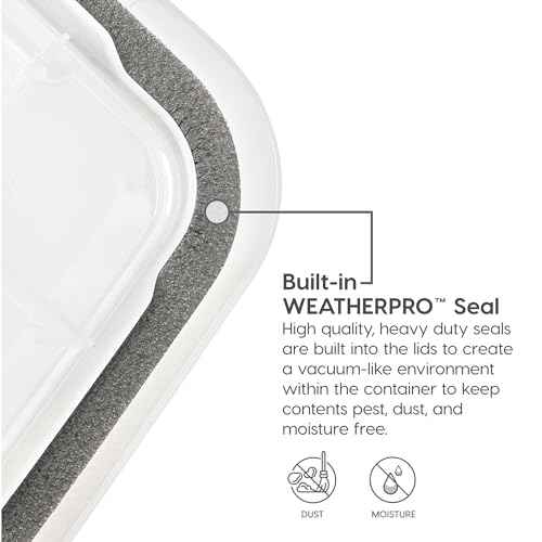 IRIS USA Plastic File Letter/Legal, Water Resistant Document Box, Durable Lid, Seal w/Secure Latching Buckles, Stackable, Nestable, WeatherPro - 1 Pack, Clear