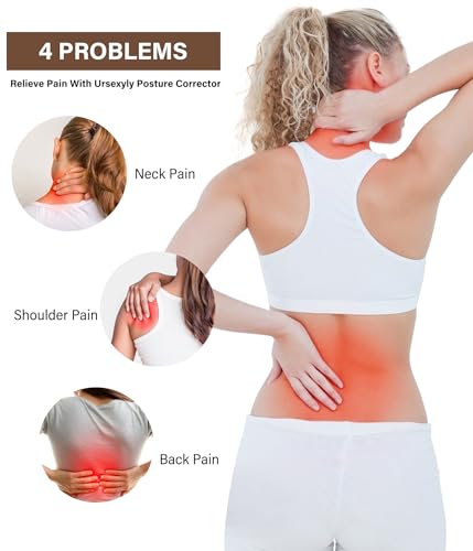 URSEXYLY Back Brace Posture Corrector for Women Breathable Posture Brace Adjustable Full Back Support Brace,Upper and Lower Back Pain Relief(XX-Large,Black)