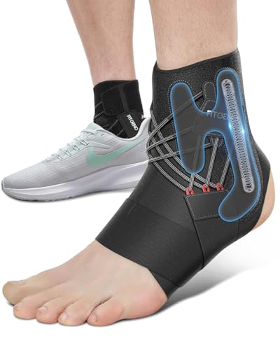 Fit Geno Ankle Brace for Sprained Ankles - Adjustable Breathable Support with Quick-Release Straps for Pain Relief and Swelling Reduction for Men and Women (Left XL/XXL, Ankle size 10.2''-11'')