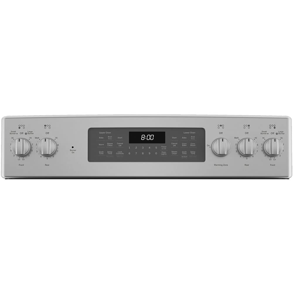 GE 30 in. Freestanding Electric Double Oven Convection Range with Self-Clean and No-Preheat Air Fry – Slate (JBS86EPES)