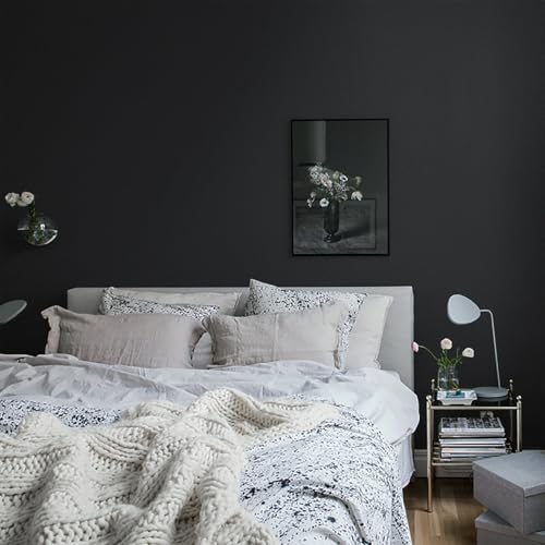 Heroad Peel and Stick Wallpaper Matte Dark Grey Contact Paper for New Environmentally Friendly Materials Thickening Upgrade Increase Stomata Wallpaper for Countertops Bathroom Kitchen 17.7¡± x 118¡±
