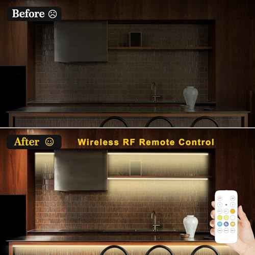 COB LED Strip Light,CCT Dimmable Strips Light,2700K-6500K,24ft/7.5m,8mm Wide,CRI90+ 24V LED Strips Kit with Bluetooth APP Control/Music Mode,for Bedroom,Kitchen,DIY Lighting