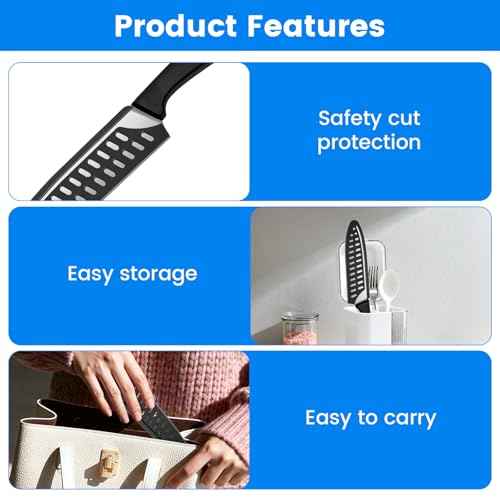 10-Pack Black Knife Sheaths for Kitchen Knives - Universal Protective Blade Covers for 10" Bread Knife, 8" Carving, 7" Chef, 5" Utility, 3.5" Paring Knives, Ventilated Safe Storage, PP Material
