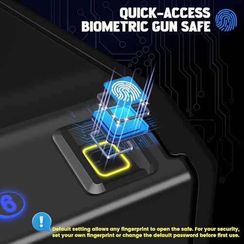 Gun Safe, Biometric Gun Safes for Handgun with 3 Ways Unlock Fingerprint Digital PIN Key Fingerprint Quick Access Pistol Safe for Car Nightstand Living Room
