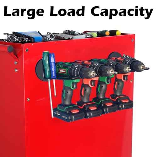 MUTUACTOR Power Tool Organizers and Storage Drill Tools Holder Magnetic Mount,Heavy Duty Magnetic Tool Holder,Utility Storage Rack for Garage,Warehouse,Clearance,Hand Tools,Workshop,Shed