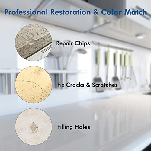 Porcelain Repair Kit White (Color Match), Tile Repair Kit, Bathtub Repair Kit, Fiberglass Tub Repair Kit, Bathtub Ceramic Tile Sink Acrylic tub Repair Kit White Almond Black