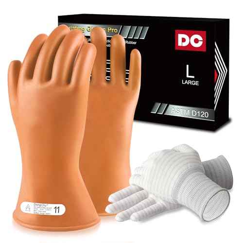 Natural Rubber Gloves High Voltage Electrical Insulating Linesmen's Gloves with Double-Layer