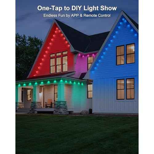 XINKAITE 50ft Permanent Outdoor Lights for House, 2025 Eave Lighting with App/Remote Control, IP67 Waterproof smartlight for Christmas, Halloween, Holiday, Party, Daily