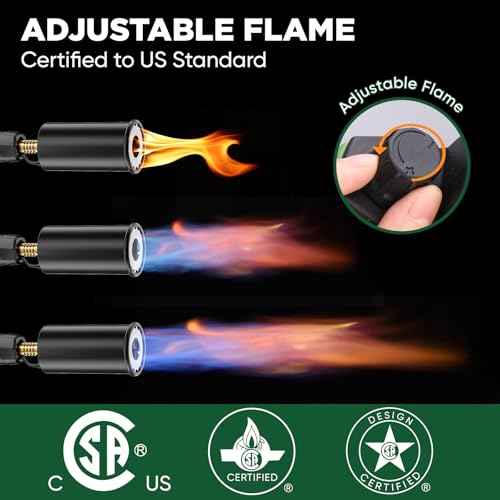 2 PCS Powerful Propane Torch Head, Campfire Starter, Charcoal Lighter, Welding Torch Head for Searing Steak, Soldering, Brazing, Stripping Paint(Tank Not Included)
