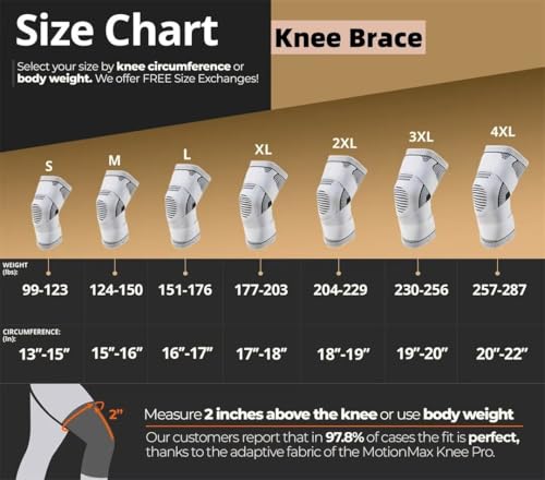 Motion Max Knee Pro Knee Brace,Bone-on-Bone WalkingSupport,Bone RecoveryKnee Braces,S,One Pair