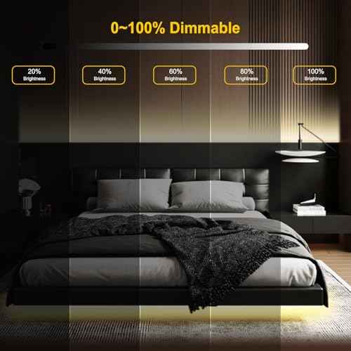 COB LED Strip Light,CCT Dimmable Strips Light,2700K-6500K,24ft/7.5m,8mm Wide,CRI90+ 24V LED Strips Kit with Bluetooth APP Control/Music Mode,for Bedroom,Kitchen,DIY Lighting