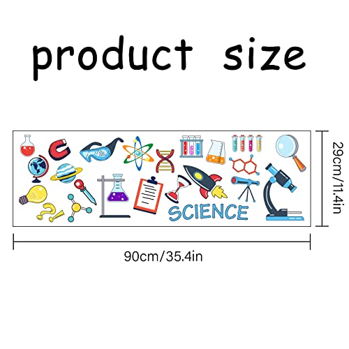 OLYCRAFT 23Count Science Element Wall Sticker Science & Lab Supplies Pattern Wall Decal Peel PVC Wall Decoration Stickers for Classroom Living Room Bedroom(11.4¡¿35.4 inches)