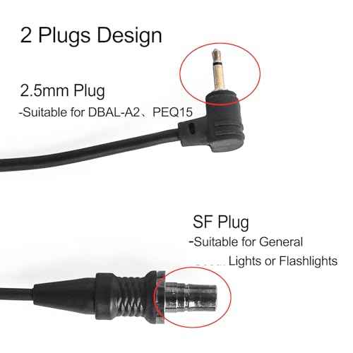 NOBUHIRO Dual Remote Pressure Switch, Tactical Light Switch with SF / 2.5mm Plug, Compatible with M300 M600 DBAL-A2 PEQ15 Series Tactical Weapon Scout Lights, Suitable for 20mm Picatinny Rail
