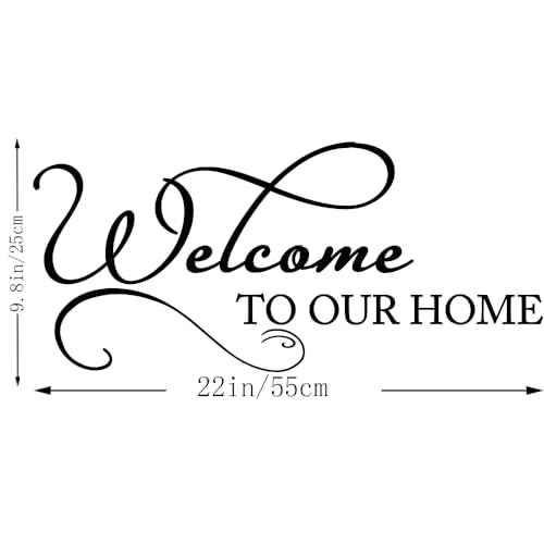 Welcome to Our Home Removable DIY Vinyl Wall Sticker Home Decor for Living Room Dining Room