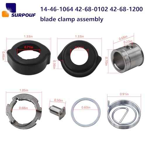 14-46-1064 42-68-0102 42-68-1200 Blade Clamp Assembly Kit Supersedes Compatible with Milwaukee Replace Sawzall Models 2620-20, 2620-21, 2621-20, 2621-21, 2720-20, 2720-21, 2720-22