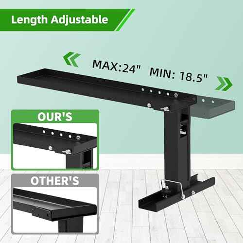 Ladder Leveler Heavy-Duty Stabilizer & Leveler with 880lbs Capacity, Adjustable Height/Length for Extension Ladders, Non-Slip Feet£¨Black£©