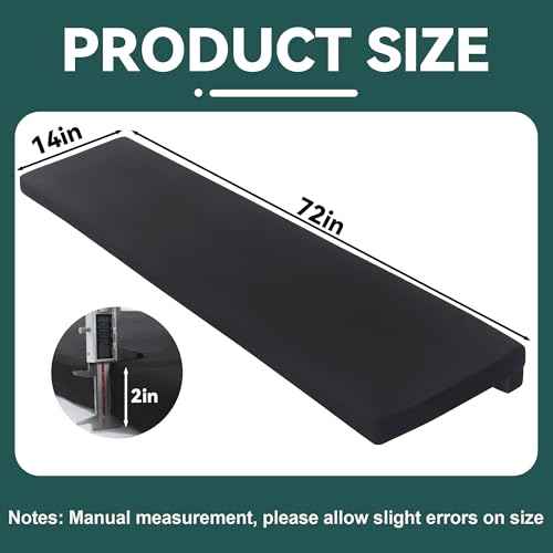 MABOZOO 2-Inch Thick Fireplace Hearth Cushion, 72"x14" Baby Proofing Seat Edge Pad for Child Safety, Soft Fireplace Baby Proofing Bench & Windowsill Protector, Black