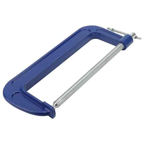 2 PCS 12 Inch C Clamps, Malleable Iron G Clamps with 10 Inches Jaw Opening, C Clamp Brakes for Woodworking, Welding