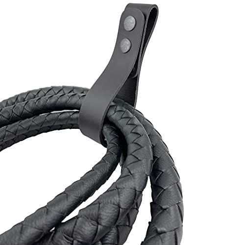 Hide & Drink, Whip Holster, Belt Loop Bullwhip Holder for Cowboy, Rustic Strap, Pastoral Tools, Thick Full Grain Leather, Handmade