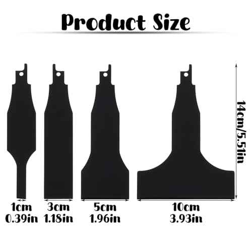 4Pcs Scraper Blade,Reciprocating Saw Scraper Blade,Scraping Tool Attachment for Reciprocating Saws,High Carbon Steel Tile Cleaning Tools for Remove Linoleum, Glue, Vinyl Flooring